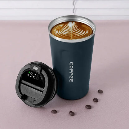 380/510Ml Thermos Coffee Mug Stainless Steel Coffee Cup Temperature Display Vacuum Flask Thermal Tumbler Insulated Water Bottle